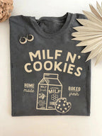 Funny Milf N' Cookies Feeding-Friendly T-Shirt