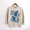 Retro Botanical Birds Feeding-Friendly Sweatshirt