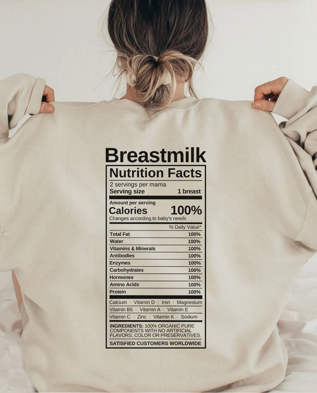 Mama’s Milk Bar Homemade Feeding-Friendly Sweatshirt