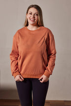 Mama's Plaid Color Feeding-Friendly Sweatshirt