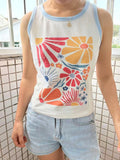 Floral Feeding-Friendly Ringer Tank Top