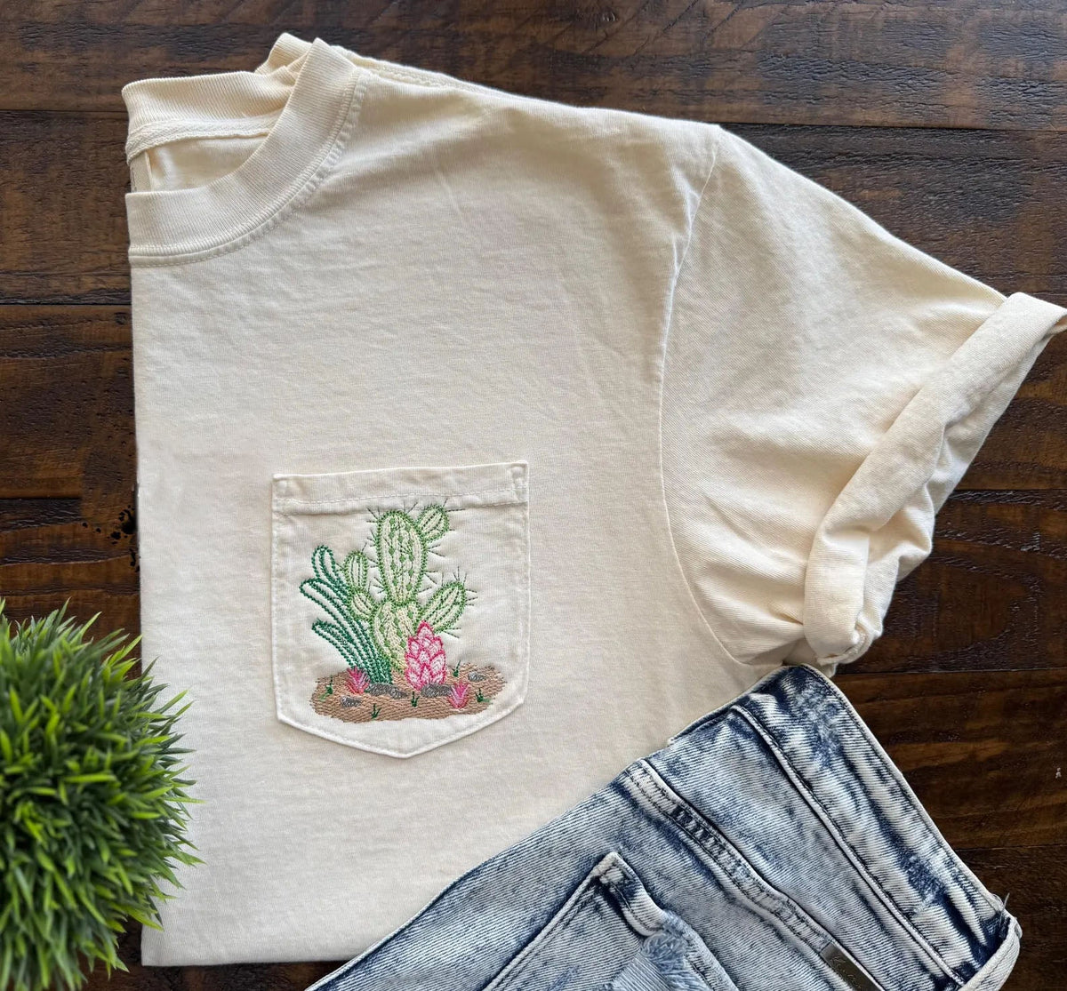 Cactus Pocket Feeding-Friendly Tee