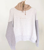 Mama Colorblock Cropped Feeding-Friendly Hoodie