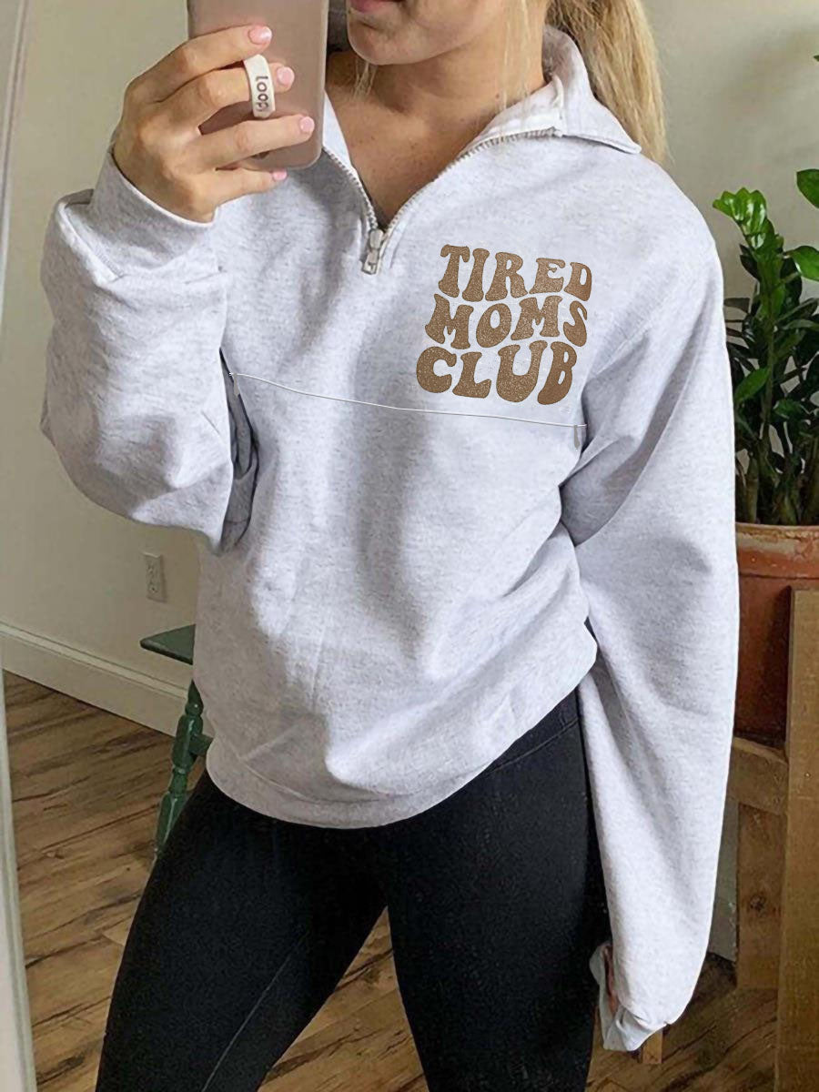Tired Moms Club Feeding-Friendly Sweatshirt
