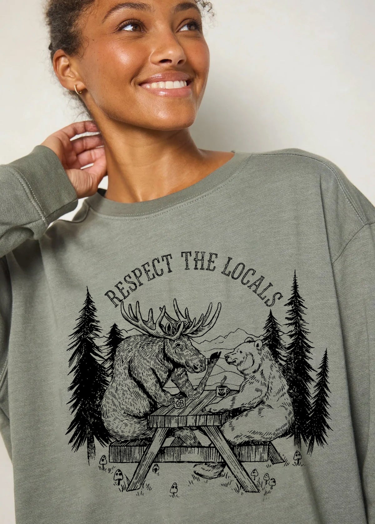 Respect the Locals Fleece-Lined Feeding-Friendly Sweatshirt