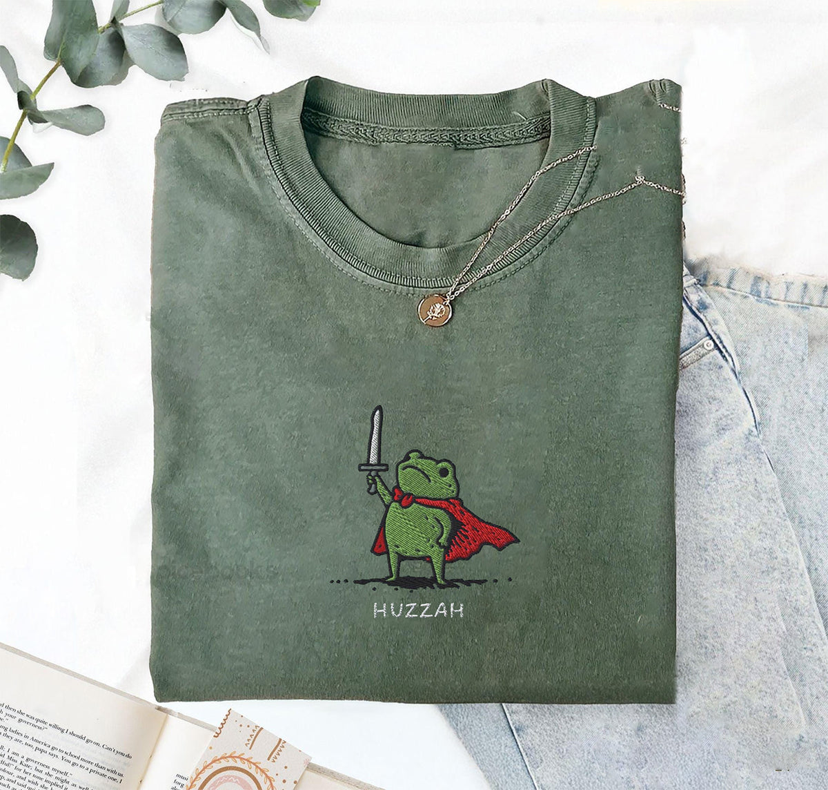 Huzzah Frog with Sword Feeding-Friendly T-Shirt