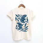 Retro Botanical Birds Feeding-Friendly T-Shirt