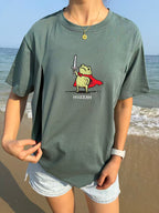 Huzzah Frog with Sword Feeding-Friendly T-Shirt