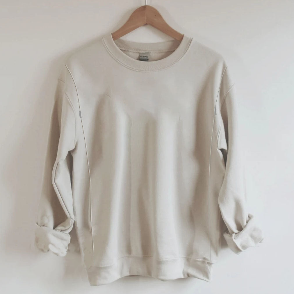 Mama's Plaid Color Feeding-Friendly Sweatshirt