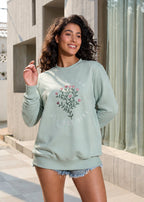 God Is Good Floral Embroidered Feeding-Friendly Sweatshirt