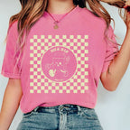 Checkered Milk Carton Feeding-Friendly Tee