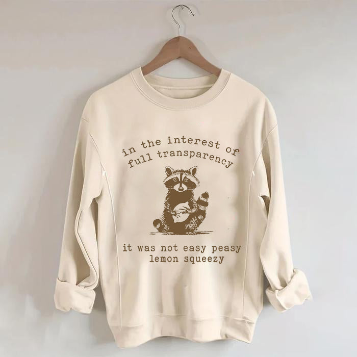 Funny Raccoon Feeding-Friendly Sweatshirt