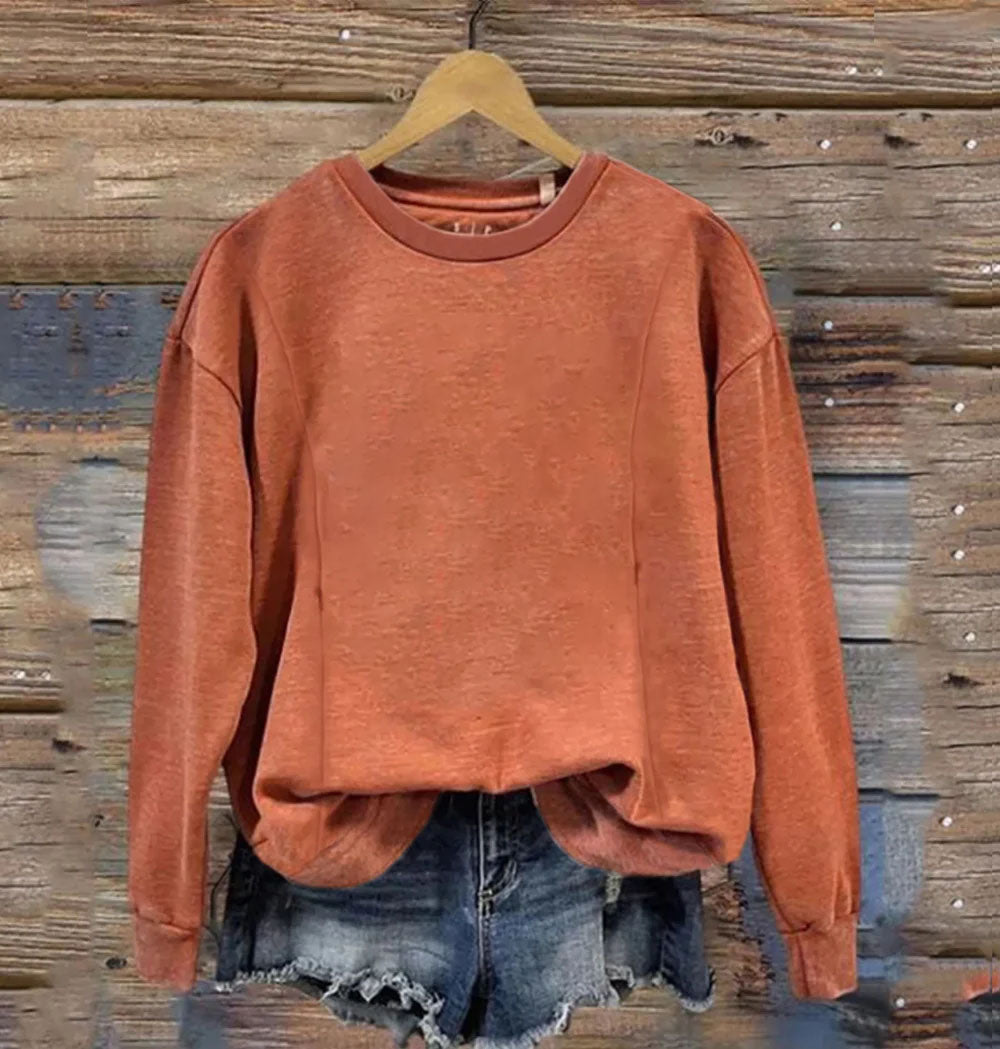 Mama's Plaid Color Feeding-Friendly Sweatshirt
