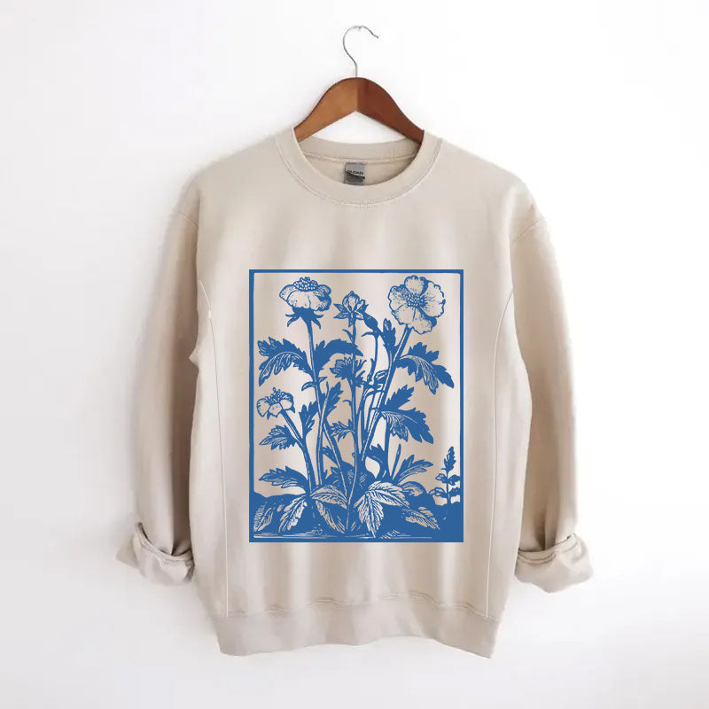 Vintage Wildflower Feeding-Friendly Sweatshirt