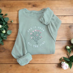 God Is Good Floral Embroidered Feeding-Friendly Sweatshirt