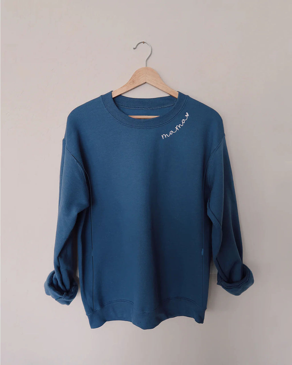 Mama Embroidered Feeding-Friendly Sweatshirt