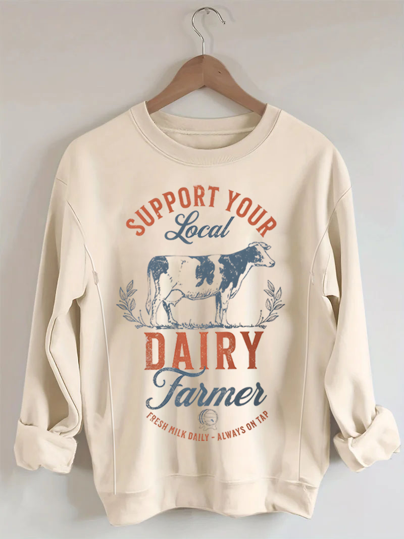 Support Your Local Farmer Feeding-Friendly Sweatshirt