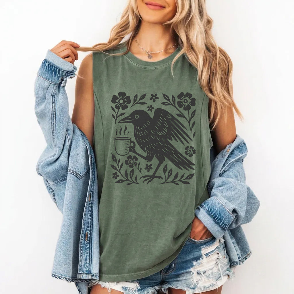 Boho Crow Feeding-Friendly Tank Top