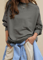 Cotton Blend Feeding-Friendly Sweatshirt