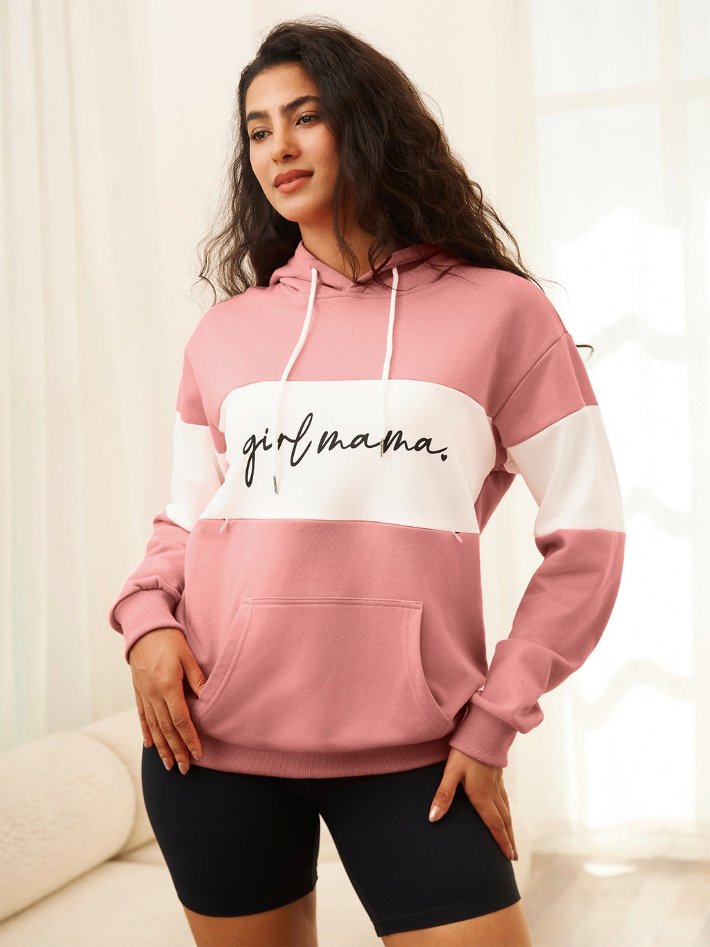 Boy Mama Girl Mama Feeding-Friendly Hoodie