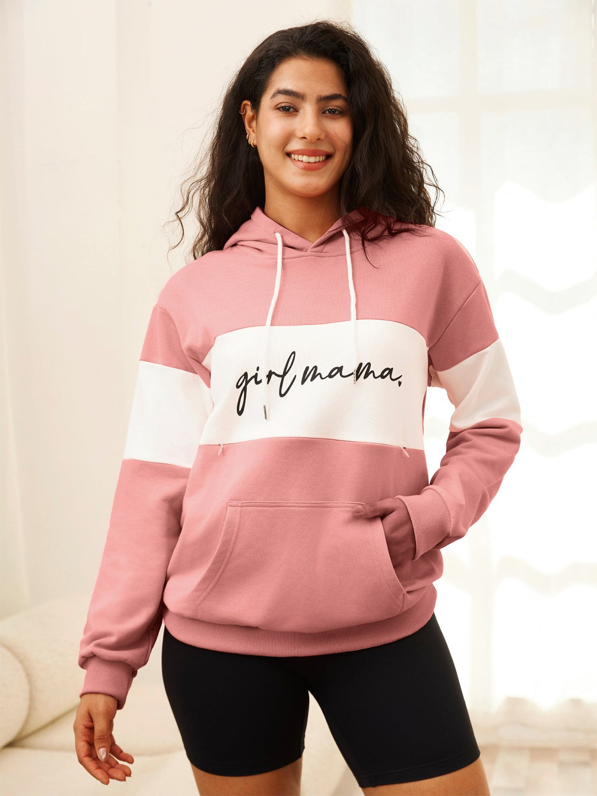 Boy Mama Girl Mama Feeding-Friendly Hoodie