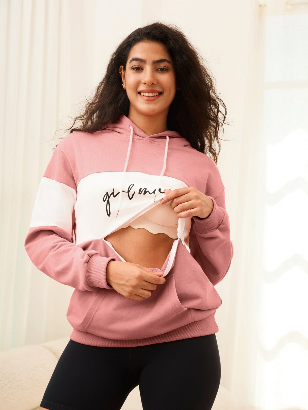 Boy Mama Girl Mama Feeding-Friendly Hoodie