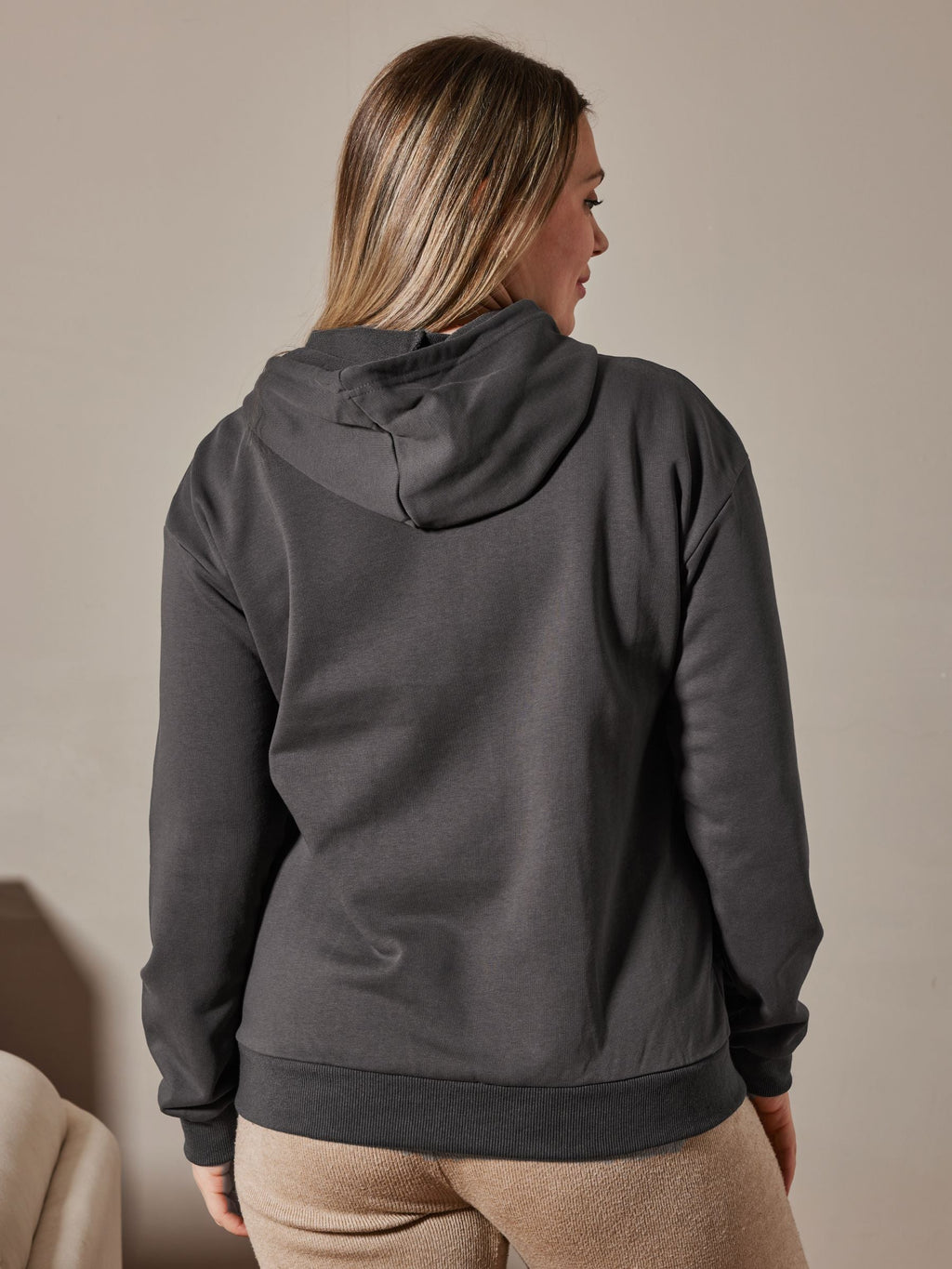 Mama’s Dairy Farm Fleece Feeding-Friendly Hoodie with Hidden Zippers