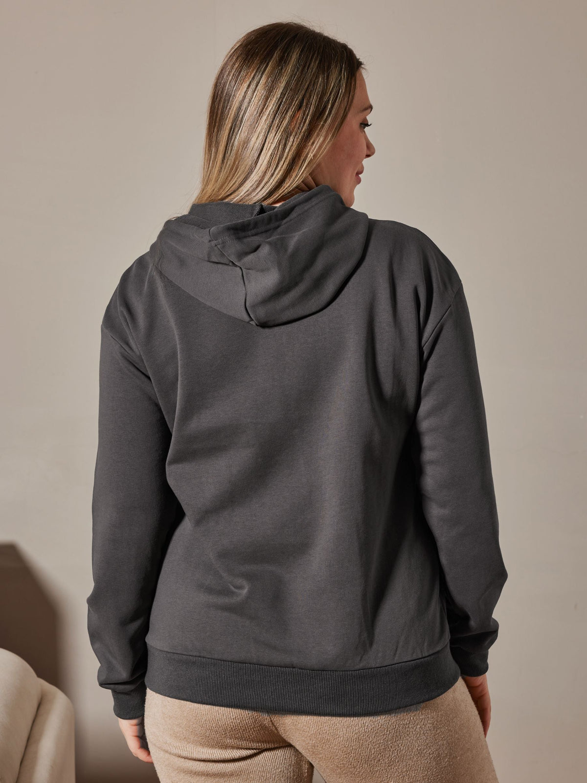 Mama’s Dairy Farm Fleece Feeding-Friendly Hoodie with Hidden Zippers