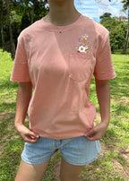 Faux Wild Flower Pocket Zip Feeding-Friendly T-Shirt
