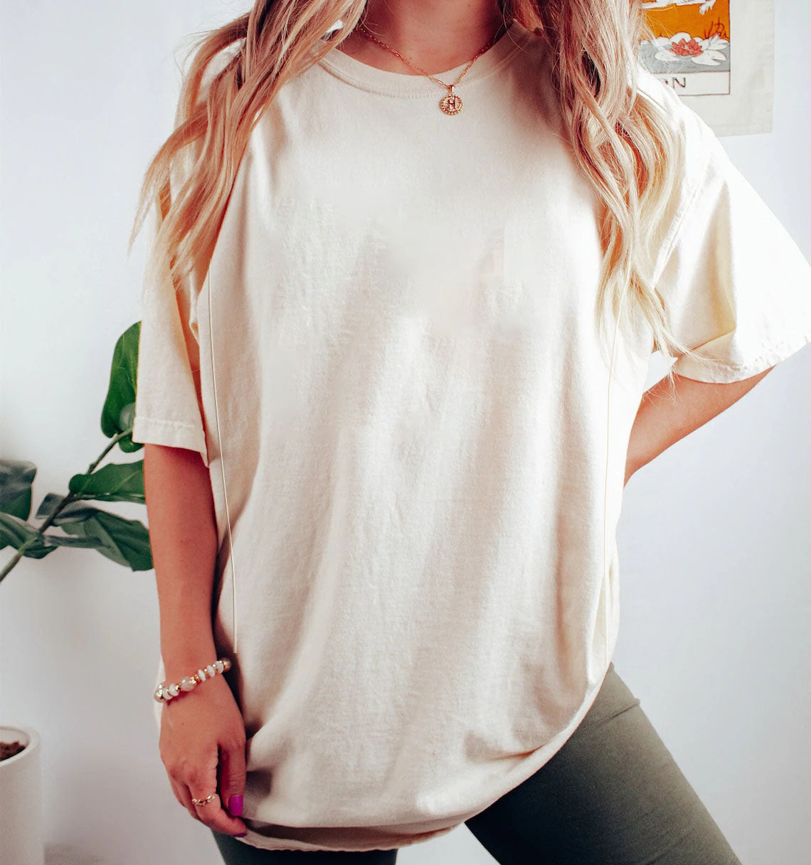 Plaid Zipper Feeding-Friendly T-Shirt
