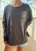 Oversized Cotton Doodle Feeding-Friendly Long Sleeve T-Shirt