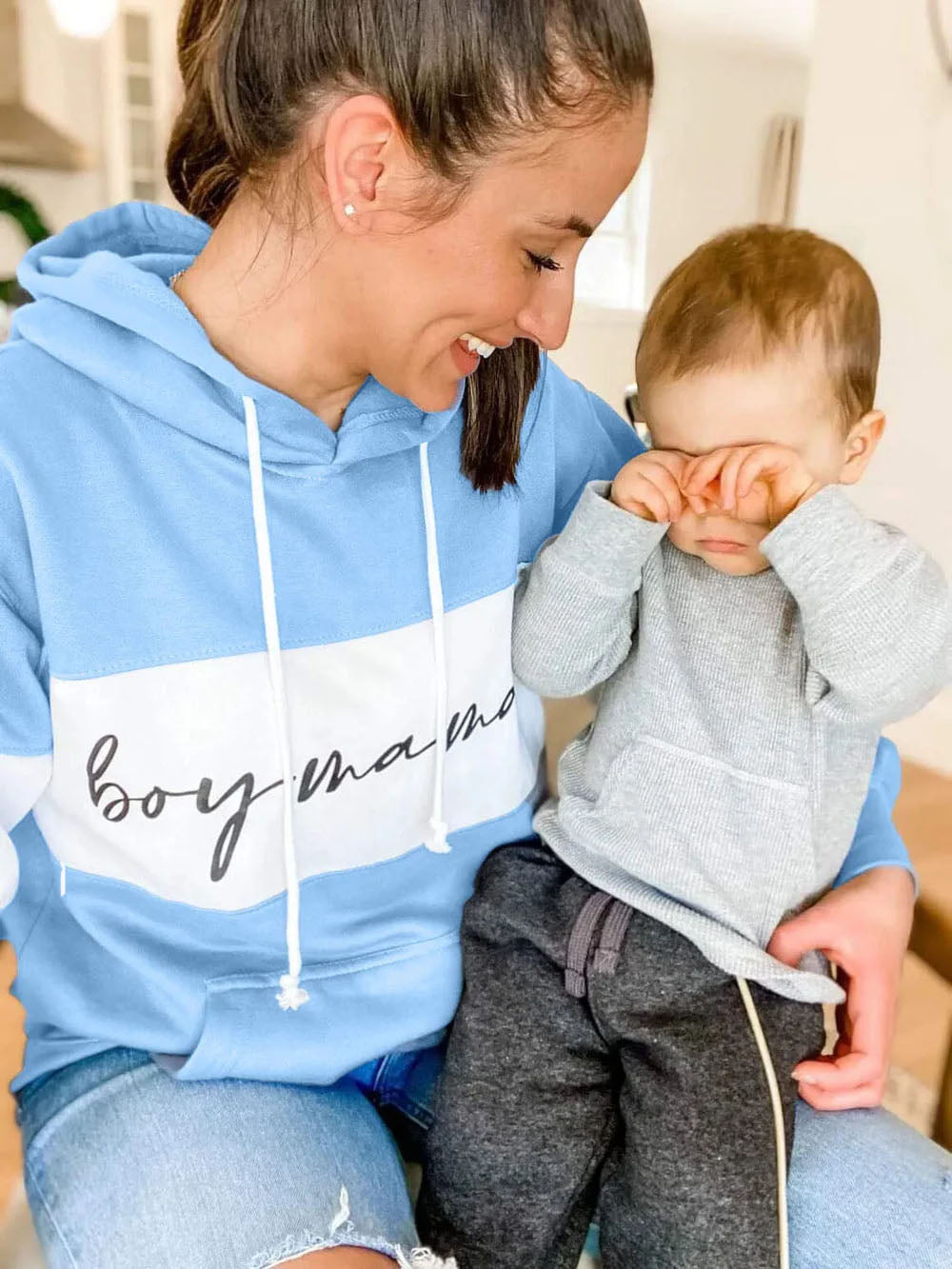 Boy Mama Girl Mama Feeding-Friendly Hoodie