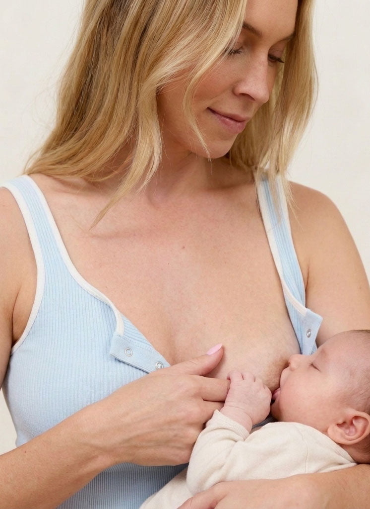 Women's Ribbed Snap-Front Bra Top