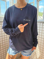 Pocket Mama Long Sleeve Feeding-Friendly Tee
