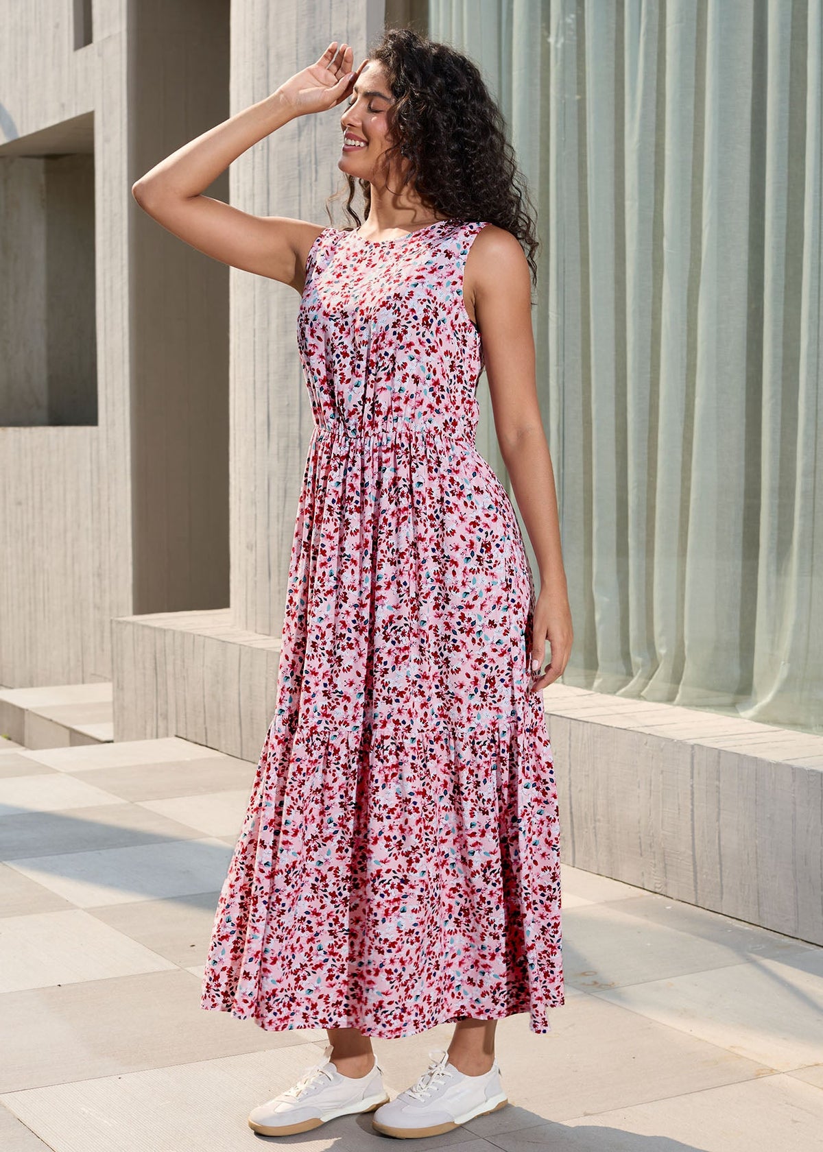 Floral Side Zip Feeding-Friendly Dress