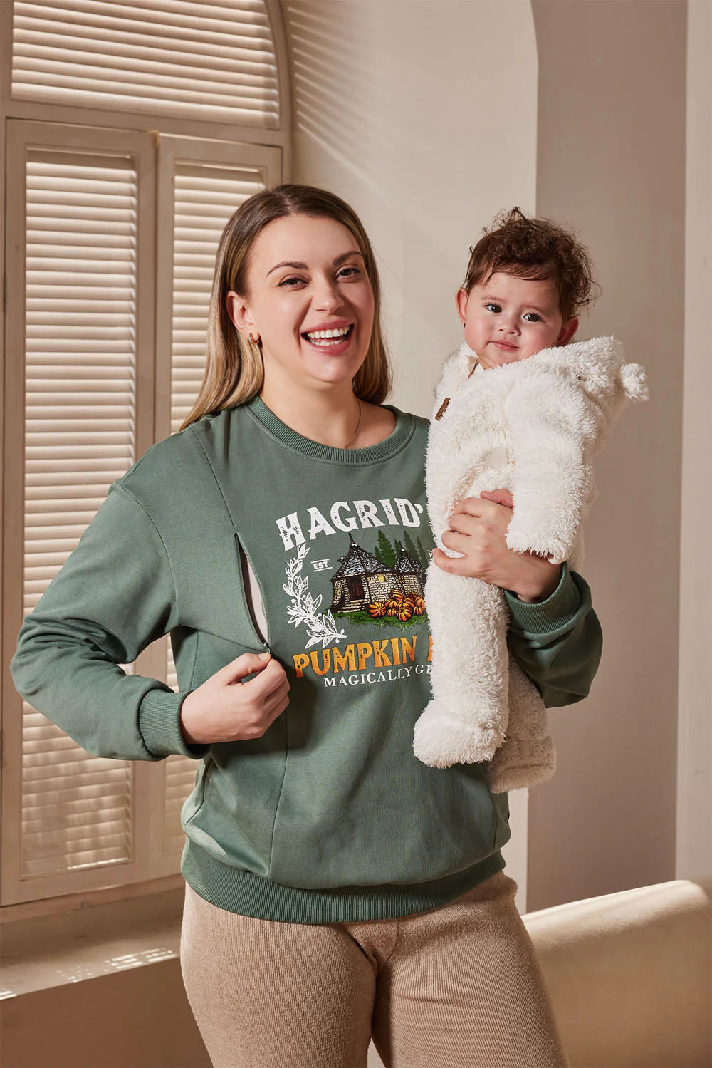 Hagrid's Pumpkin Patch Feeding-Friendly Sweatshirt