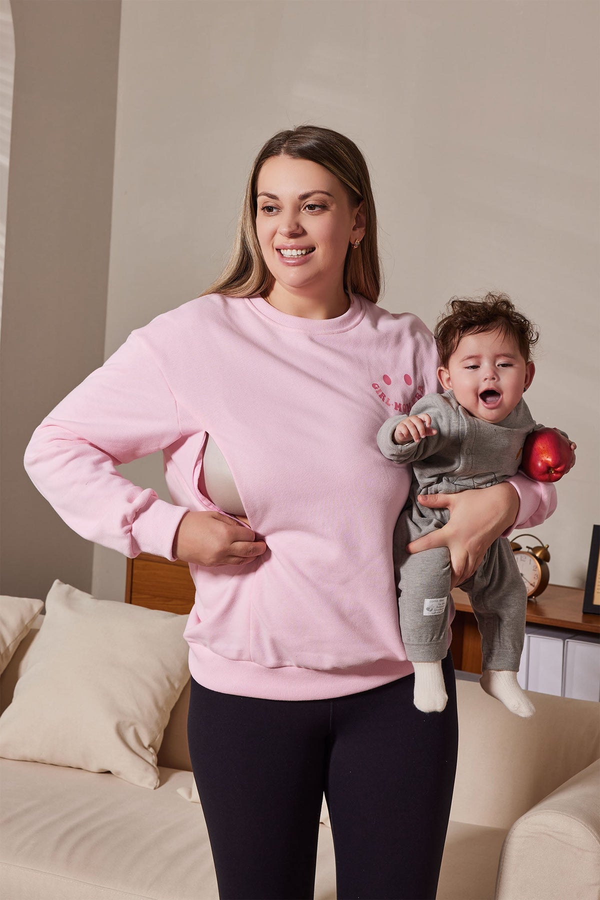 In My Girl Mom Era Feeding-Friendly Sweatshirt