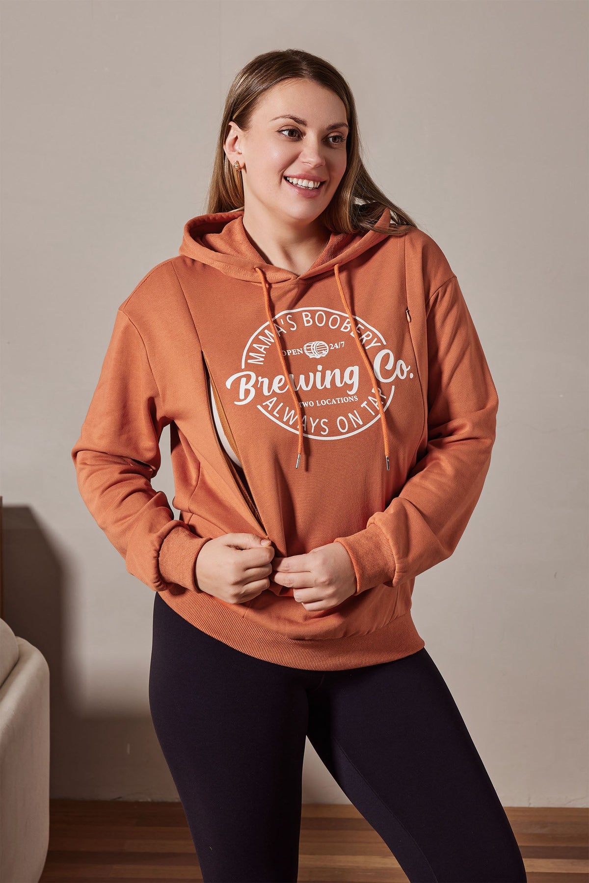 Mama's Boobery Feeding-Friendly Hoodie