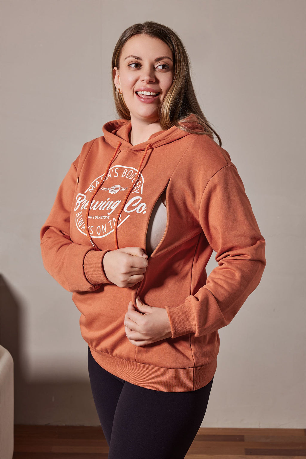 Mama's Boobery Feeding-Friendly Hoodie