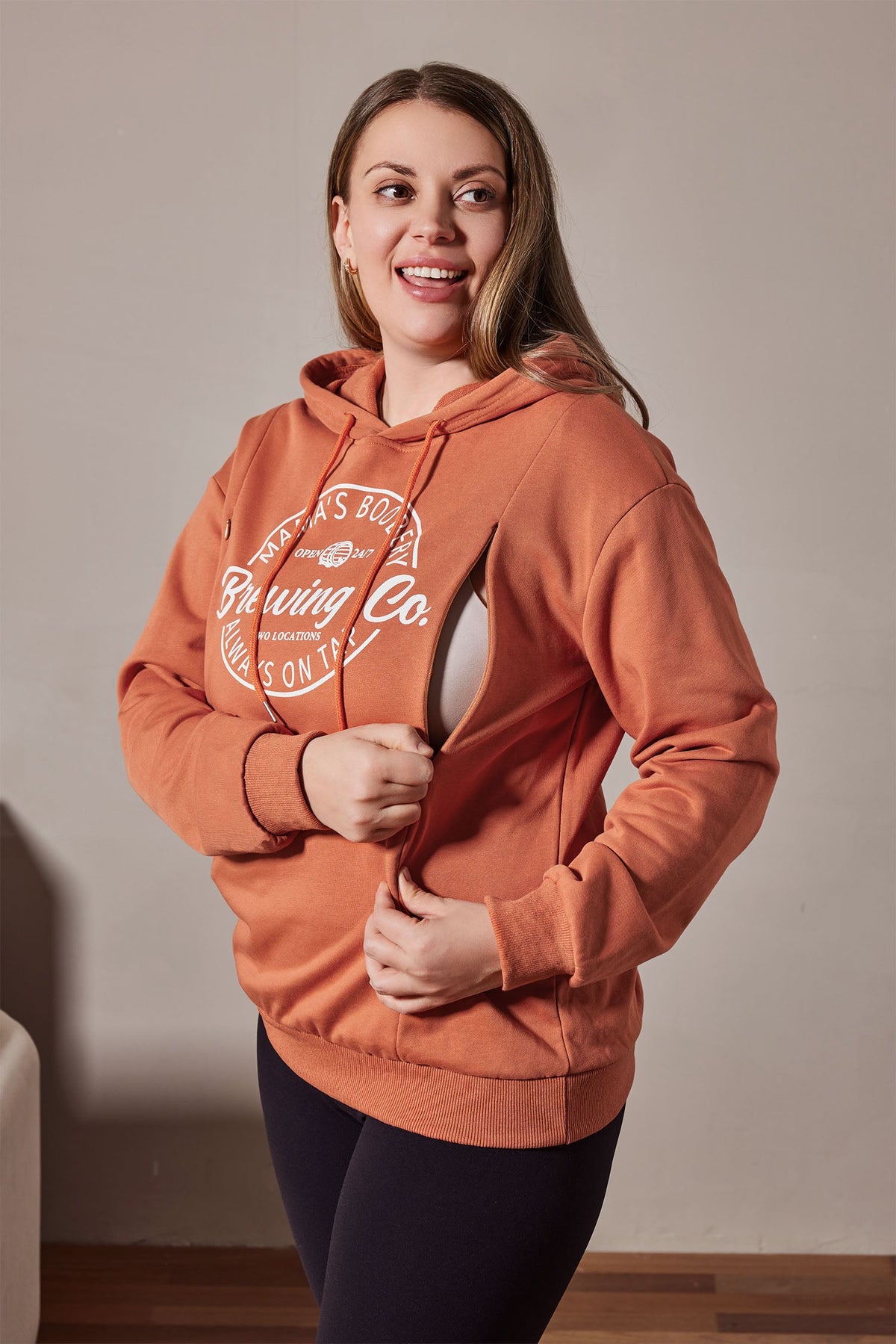 Mama's Boobery Feeding-Friendly Hoodie