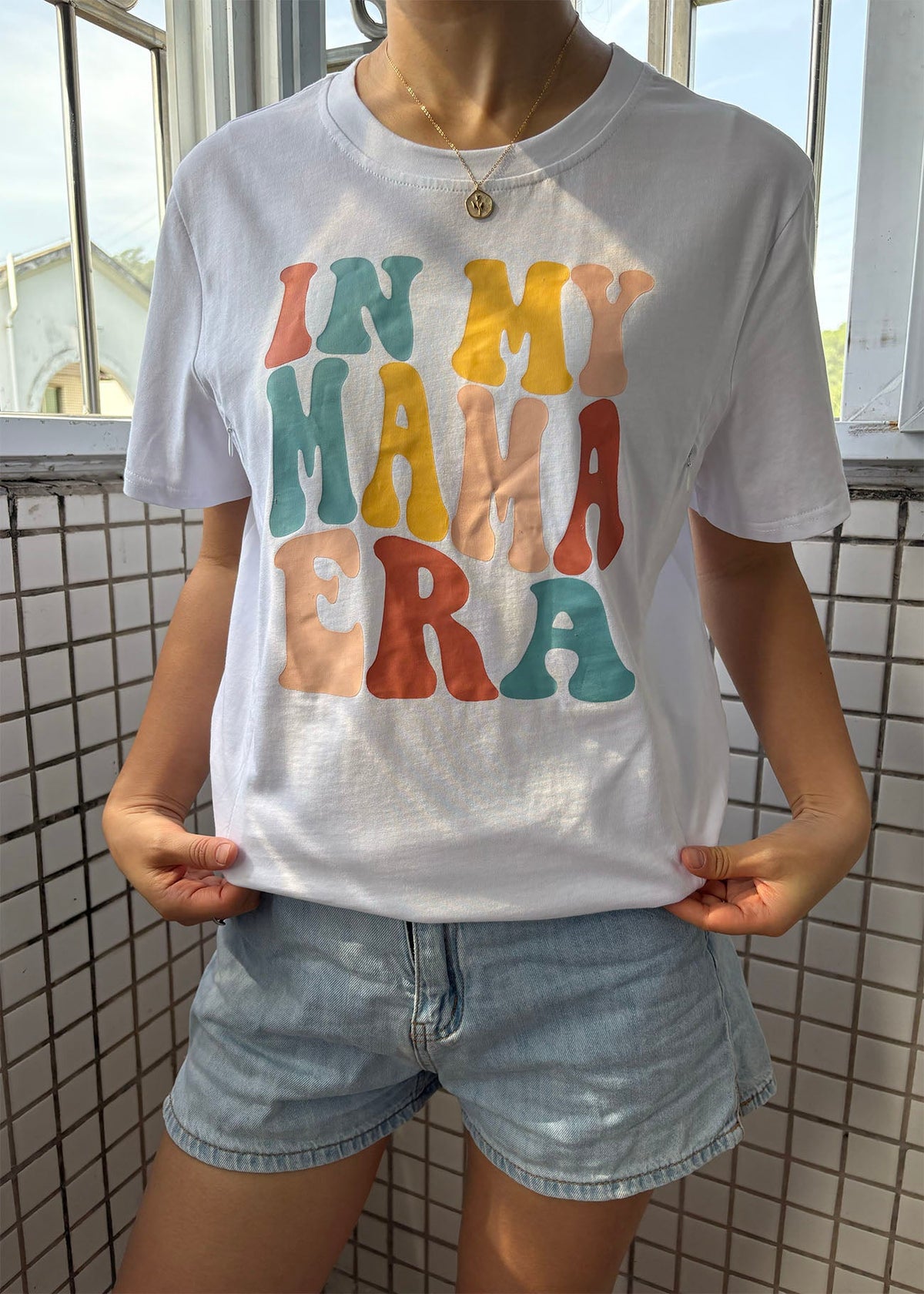 In My Mama Era Funny Feeding-Friendly T-Shirt