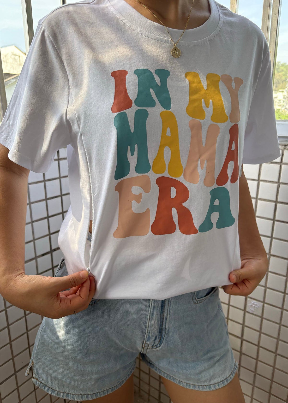 In My Mama Era Funny Feeding-Friendly T-Shirt