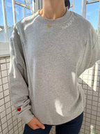 Oversized Mama Embroidered Feeding-Friendly Sweatshirt