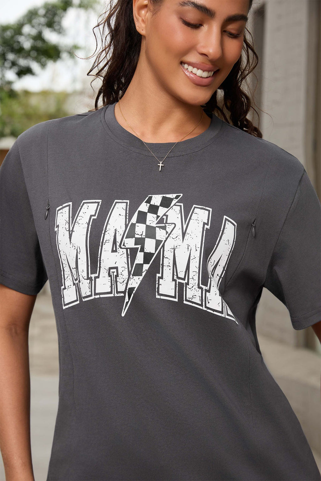 Lightning Bolt Mama Feeding-Friendly Tee