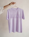 Lavender MAMA Embroidered Feeding-Friendly T-Shirt