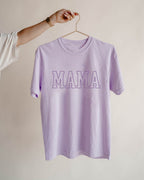 Lavender MAMA Embroidered Feeding-Friendly T-Shirt