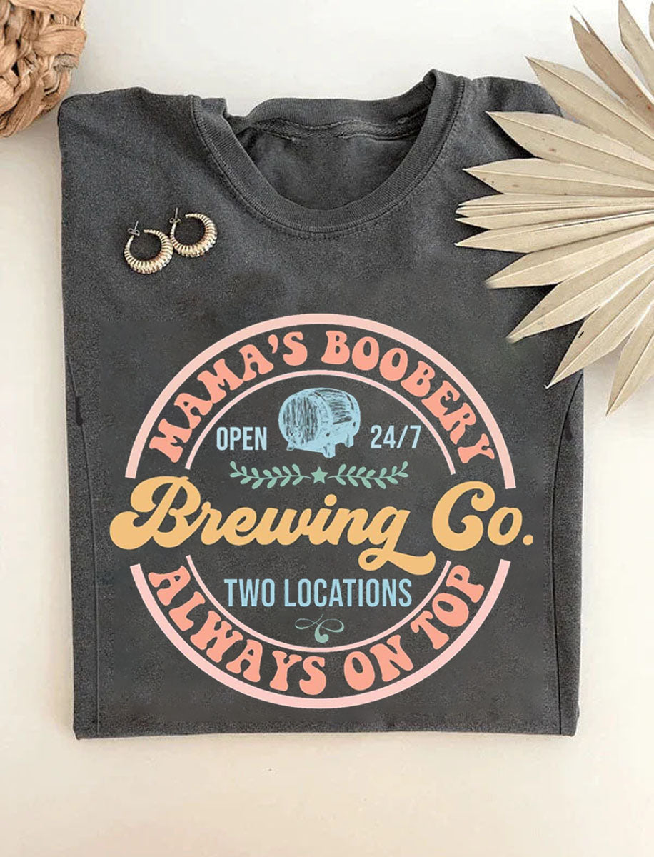 Mamas Boobery Colorful Feeding-Friendly T-Shirt
