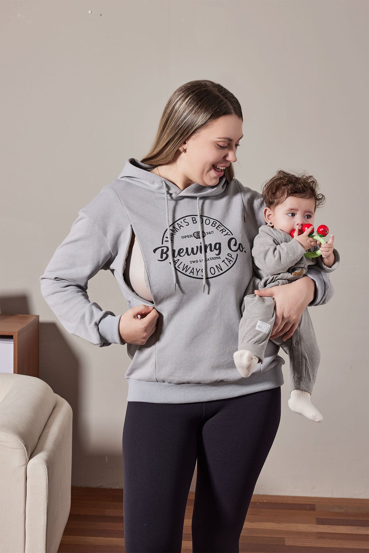 Mama's Boobery Feeding-Friendly Hoodie