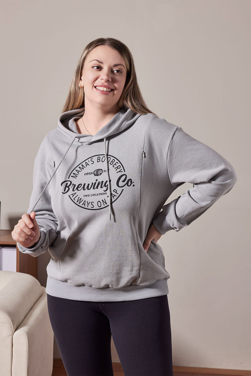 Mama's Boobery Feeding-Friendly Hoodie