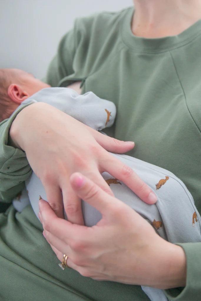 Mamas Boobery Crewneck Feeding-Friendly Sweatshirt - Giftifymama